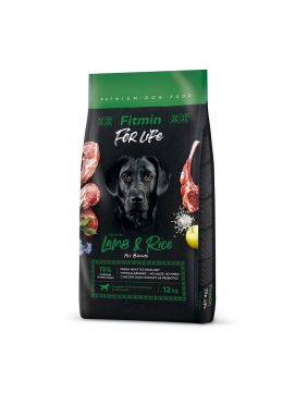 Fitmin Dog For Life Lamb & Rice Karma Sucha Dla Dorosych Psw Wszystkich Ras 12 kg