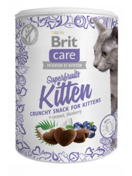 Brit Care Snack Superfruits Kitten Kurczak Kokos Borwka Przysmak Dla Kota 100 g