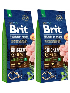 Pakiet Brit Premium By Nature Adult XL Karma Dla Dorosłych Psów Dużych Ras 2 x 15 kg