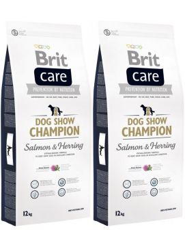 Pakiet Brit Care Dog Show Champion Salmon & Herring Łosoś Śledź Karma Dla Psa 2 x 12 kg