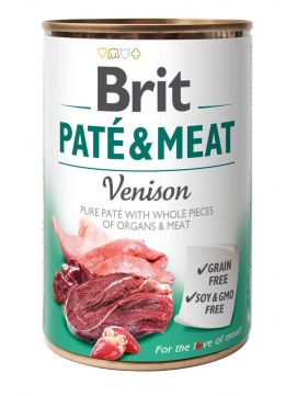 Brit Pate & Meat Venison Dziczyzna Mokra Karma Dla Psa 400 g