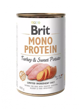 Brit Mono Protein Turkey & Sweet Potato Indyk Batat Mokra Karma Dla Psa 400 g
