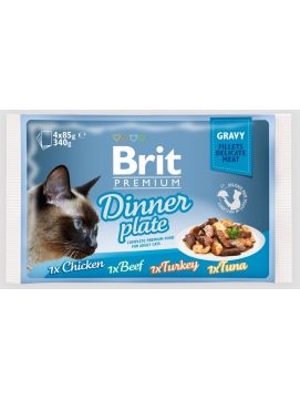 Brit Premium Cat Gravy Fillets Dinner Plate Mix Smaków Karma Dla Kota 340 g