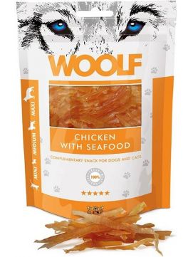 Woolf Chicken With Seafood Kurczak Owoce Morza Przysmak Dla Psa 100 g