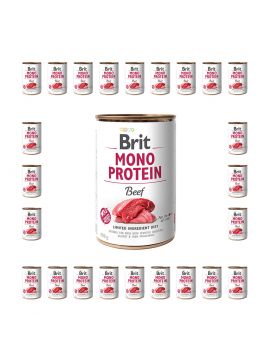 Pakiet Brit Mono Protein Beef Wołowina Mokra Karma Dla Psa 24 x 400 g