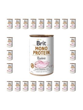 Pakiet Brit Mono Protein Rabbit Królik Mokra Karma Dla Psa 24 x 400 g