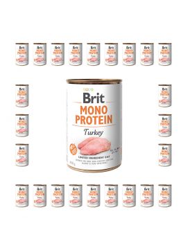Pakiet Brit Mono Protein Turkey Indyk Karma Dla Psa  24 x 400 g
