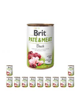 Pakiet Brit Pate & Meat Duck Kaczka Mokra Karma Dla Psa 12 x 400 g