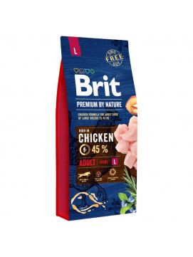 Brit Premium By Nature Chicken  Adult Karma Dla Dorosłych Psów  Dużych Ras L  15 kg