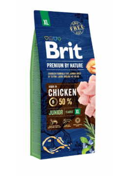 Brit Premium By Nature Chicken Junior Kurczak Karma DlaModych Psw Bardzo Duych RasXL 15 kg