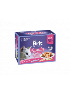 BritCat Pouch Jelly Fillets Family Plate Karma Dla Kotw (12x85g)