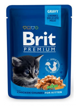 Brit Premium Chicken Chunks Kurczak Kitten Karma Dla Kociąt 100 g