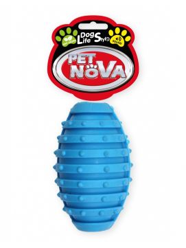 Pet Nova Dog Life Style Pika Rugby z Dzwonkiem Niebieska o Zapachu Mity 10 cm