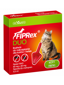 Fiprex Duo Roztwr Do Nakrapiania  Dla Kotw i Fretek 1 x 0,5 ml
