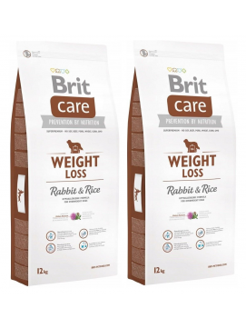 Pakiet Brit Care Weight Loss Rabbit & Rice Królik & Ryż Karma Dla Psów z Nadwagą 2 x 12 kg