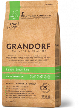 Grandorf Lamb & Brown Rice Adult Mini Breeds Karma Dla Dorosłych Psów Małych Ras 1 kg