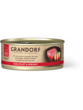 Grandorf Tuna Fillet & Shrimps Mokra Karma Dla Kota Filet z Tuńczyka i Krewetki 70 g