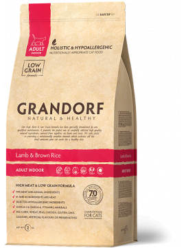 Grandorf Lamb & Brown Rice Adult Indoor Karma Dla Dorosłych Kotów 400 g