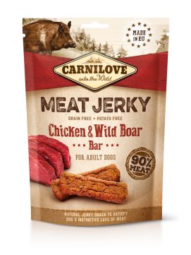 Brit Carnilove Jerky Chicken & Wild Boar Bar Kurczak Dzik Przysmak Dla Psa 100 g