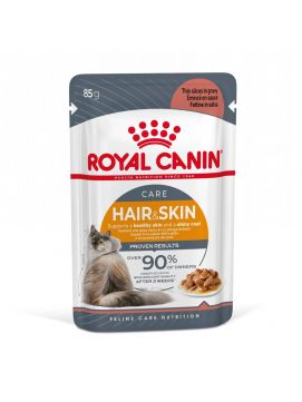 ROYAL CANIN Hair&Skin Care karma mokra w sosie dla kotów dorosłych, zdrowa skóra, piękna sierść 85 g