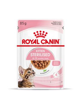 ROYAL CANIN Kitten Sterilised 85g karma mokra w sosie dla kociąt do 12 miesiąca życia, sterylizowanych