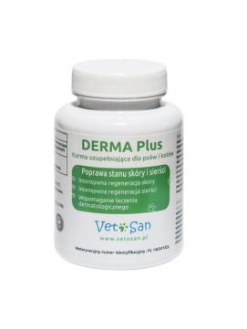 Vetosan Derma Plus Poprawa Stanu Skóry i Sierści Preparat Dla Psów i Kotów 60 Tabletek