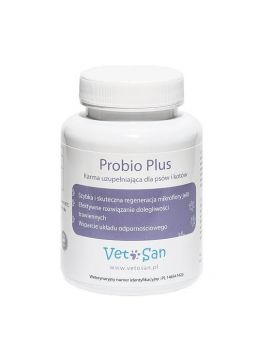Vetosan Probio Plus Odbudowa Mikroflory Jelit Dla Psów i Kotów 60 Tabletek