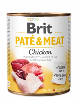 Brit Pate & Meat Chicken Kurczak Mokra Karma Dla Psa 800 g