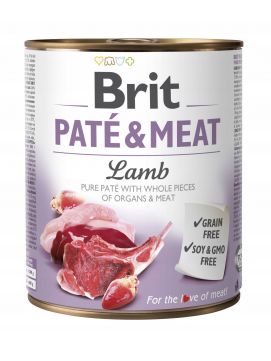 Brit Pate & Meat Lamb Jagnicina Mokra Karma Dla Psa 800 g