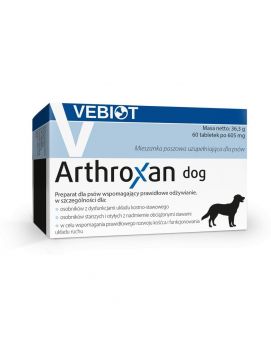 Arthroxan Preparat Dla Psów Dorosłych i Szczeniąt Wspomagający Prawidłowy Rozwój Kośćca I Funkcjonowanie Układu Ruchu 60 Tabletek