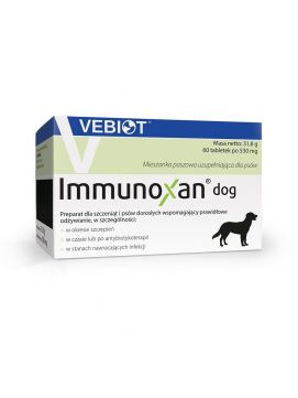 Vebiot Immunoxan Dog Preparat Dla Szczenit i Dorosych Psw Wspomagajcy Wzmocnienie Ukadu Immunologicznego 60 Tabletek