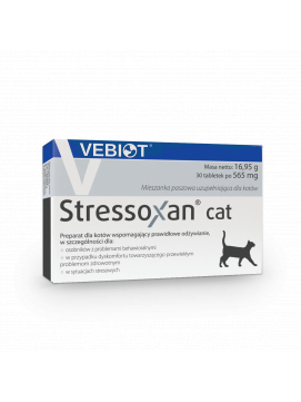 Vebiot Stressoxan Cat Preparat Dla Kotów z Problemami Behawioralnymi 30 Tabletek