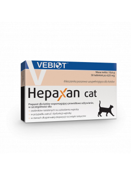Hepaxan Cat Preparat Dla Kotów z Problemami Uszkodzonej Wątroby 30 Tabletek