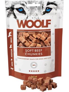 Woolf Soft Beef Chunkies Przysmak Dla Psa Wołowina 100 g